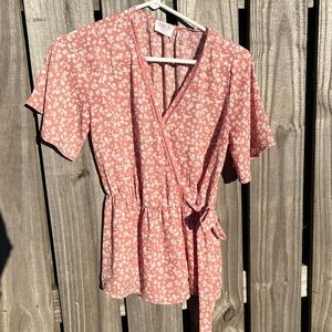 Small Sienna Sky Faix Wrap Top